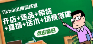 Tiktok开店运营赚钱课：开店+选品+带货+直播+话术+场景搭建！-汇创资源网-一个提供最全的虚拟资源网站
