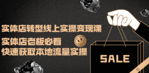 实体店转型线上变现课程：实体店老板必看，快速获取本地流量-汇创资源网-一个提供最全的虚拟资源网站