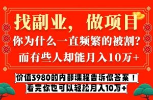 价值3980的网创内部课程，告诉你互联网创业月入10个W的秘密-汇创资源网-一个提供最全的虚拟资源网站