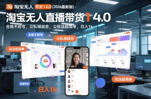 淘宝无人直播带货 26 合规不封号 公私域结合 玩法超简单 日入1k+-汇创资源网-一个提供最全的虚拟资源网站