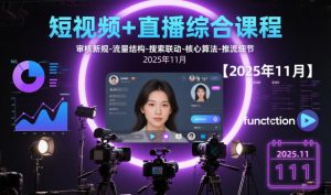 短视频+直播课程 审核新规-流量结构-搜索联动-核心算法-推流细节-汇创资源网-一个提供最全的虚拟资源网站