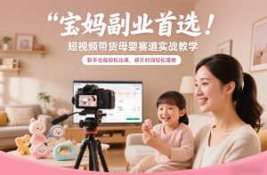 短视频带货母婴赛道实战教学 新手也能轻松出单 碎片时间轻松增收-汇创资源网-一个提供最全的虚拟资源网站