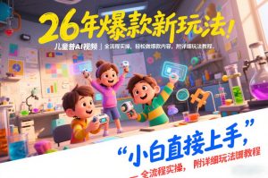 26爆款玩法 儿童科普AI视频 全流程实操 爆款内容小白好上手附教程-汇创资源网-一个提供最全的虚拟资源网站