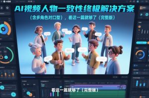 AI视频人物一致性终极解决方案（含多角色对口型） 看这一篇就够了-汇创资源网-一个提供最全的虚拟资源网站