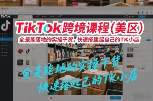 TikTok跨境课程（美区） 落地的实操干货 快速搭建起自己的TK小店-汇创资源网-一个提供最全的虚拟资源网站