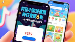抖音小游戏赛道，昨日变现600+，零基础一部手机就能做的风口副业-汇创资源网-一个提供最全的虚拟资源网站