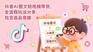 抖音AI图文短视频带货，全流程玩法分享，包含选品思路-汇创资源网-一个提供最全的虚拟资源网站