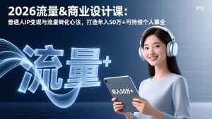 26流量&商业设计课 IP变现 流量转化心法 年入50万+可持续个人事业-汇创资源网-一个提供最全的虚拟资源网站
