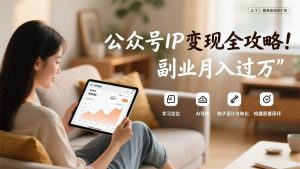 公众号IP变现全攻略 学习定位 AI写作 钩子设计转化 构建获客闭环-汇创资源网-一个提供最全的虚拟资源网站