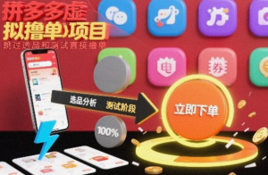 拼多多虚拟撸单项目，跳过选品和测试直接撸单-汇创资源网-一个提供最全的虚拟资源网站