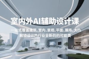 室内外AI设计课 一站式覆盖建筑 室内 景观 平面 展陈五大热门品类-汇创资源网-一个提供最全的虚拟资源网站