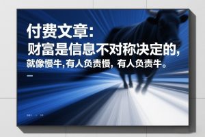 付费文 财富是信息不对称决定的 就像慢牛 有人负责慢 有人负责牛-汇创资源网-一个提供最全的虚拟资源网站