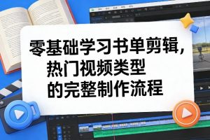 零基础学习书单剪辑，热门视频类型的完整制作流程（更新2026）-汇创资源网-一个提供最全的虚拟资源网站