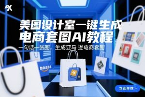 美图设计室一键生成电商套图AI教程 一句话一张图 亚马逊电商套图-汇创资源网-一个提供最全的虚拟资源网站