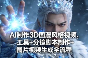AI制作3D国漫风格视频，工具+分镜脚本制作+图片视频生成全流程-汇创资源网-一个提供最全的虚拟资源网站