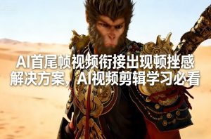 AI首尾帧视频衔接出现顿挫感解决方案，AI视频剪辑学习必看-汇创资源网-一个提供最全的虚拟资源网站