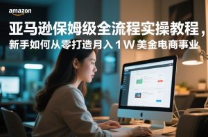 亚马逊保姆级全流程实操教程 新手如何从零打造月入1W美金电商事业-汇创资源网-一个提供最全的虚拟资源网站