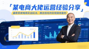 电商大佬运营经验分享 最新电商实战玩法 跳出低毛利实现高效盈利-汇创资源网-一个提供最全的虚拟资源网站