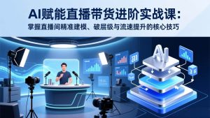 AI赋能直播带货进阶 掌握直播间精准建模 破层级 流速提升核心技巧-汇创资源网-一个提供最全的虚拟资源网站