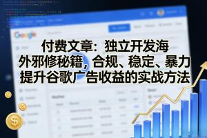独立开发海外邪修秘籍 合规 稳定 暴力提升谷歌广告收益的实战方法|汇创资源网-一个提供最全的虚拟资源网站