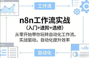 n8n工作流实战（入门+进阶+选修）从零开始带你玩转自动化工作流-汇创资源网-一个提供最全的虚拟资源网站