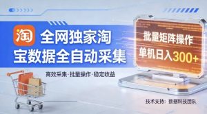 全网独家 淘宝数据全自动采集项目 批量可矩阵 单机轻松日入300 - 汇创资源网-一个提供最全的虚拟资源网站|汇创资源网-一个提供最全的虚拟资源网站
