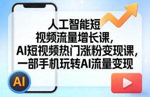 人工智能短视频流量增长课 AI短视频热门涨粉变现 玩转AI流量变现-汇创资源网-一个提供最全的虚拟资源网站
