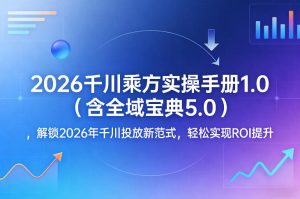 26千川乘方实操手册1.0 解锁26年千川投放新范式 轻松实现ROI提升 - 汇创资源网-一个提供最全的虚拟资源网站|汇创资源网-一个提供最全的虚拟资源网站