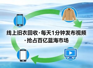 线上旧衣回收项目 我们给你提供视频 每天一分钟发布视频 抢占市场 - 汇创资源网-一个提供最全的虚拟资源网站|汇创资源网-一个提供最全的虚拟资源网站