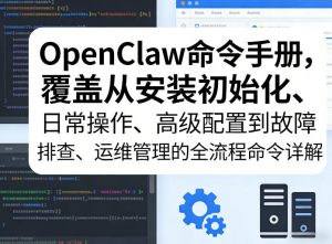 OpenClaw命令手册 覆盖从安装初始化 日常操作 高级配置到故障排查 - 汇创资源网-一个提供最全的虚拟资源网站|汇创资源网-一个提供最全的虚拟资源网站