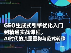 GEO生成式引擎优化入门到精通实战课 AI时代的流量重构与范式转移 - 汇创资源网-一个提供最全的虚拟资源网站|汇创资源网-一个提供最全的虚拟资源网站