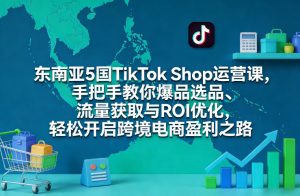 东南亚5国TK Shop运营课 手把手教你爆品选品 流量获取与ROI优化|汇创资源网-一个提供最全的虚拟资源网站