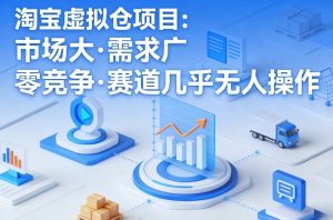 淘宝虚拟仓项目，市场大，需求广，零竞争，赛道几乎没人操作-汇创资源网-一个提供最全的虚拟资源网站