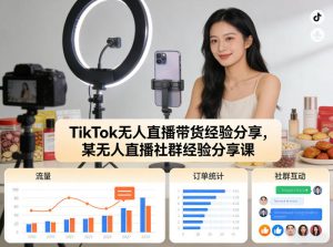 TikTok无人直播带货经验分享,某无人直播社群经验分享课 - 汇创资源网-一个提供最全的虚拟资源网站|汇创资源网-一个提供最全的虚拟资源网站