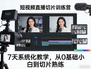 短视频直播切片训练营,7天系统化教学,从0基础小白到切片熟练 - 汇创资源网-一个提供最全的虚拟资源网站|汇创资源网-一个提供最全的虚拟资源网站