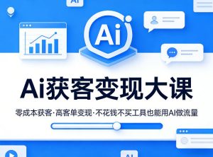 Ai获客变现大课 零成本获客 高客单变现 不花钱买工具 用AI做流量 - 汇创资源网-一个提供最全的虚拟资源网站|汇创资源网-一个提供最全的虚拟资源网站
