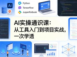 AI实操通识课，从工具入门到项目实战，一次学透-汇创资源网-一个提供最全的虚拟资源网站