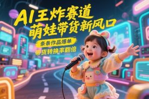 AI王炸赛道 萌娃带货风口 条条作品爆单带货转换翻倍核心逻辑拆解-汇创资源网-一个提供最全的虚拟资源网站