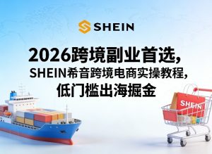 2026跨境副业首选，SHEIN希音跨境电商实操教程，低门槛出海掘金-汇创资源网-一个提供最全的虚拟资源网站