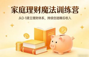家庭理财魔法训练营，从0-1建立理财体系，持续创造睡后收入 - 汇创资源网-一个提供最全的虚拟资源网站|汇创资源网-一个提供最全的虚拟资源网站