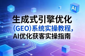 生成式引擎优化（GEO）系统实操教程，AI优化获客实操指南-汇创资源网-一个提供最全的虚拟资源网站