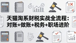 天猫淘系财税实战全流程 对账+做账+税务+职场进阶 平台财税每一环-汇创资源网-一个提供最全的虚拟资源网站