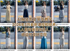 AI服装图文带货教学 26年3月最新课程和技术 人人都可做带货达人 - 汇创资源网-一个提供最全的虚拟资源网站|汇创资源网-一个提供最全的虚拟资源网站