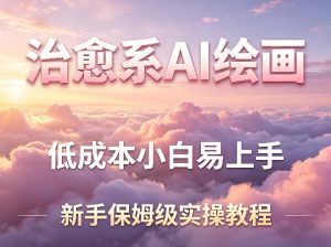 治愈系AI绘画提示词项目 低成本小白易上手 每天10分钟 保姆级教程-汇创资源网-一个提供最全的虚拟资源网站