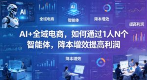 AI+全域电商，如何通过1人N个智能体，降本增效提高利润-汇创资源网-一个提供最全的虚拟资源网站