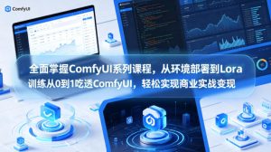 全面掌握ComfyUI系列课程 环境部署到Lora训练从0到1吃透ComfyUI-汇创资源网-一个提供最全的虚拟资源网站