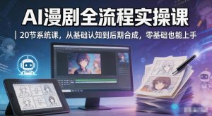 AI漫剧全流程实操课 20节系统课 从基础认知到后期合成 零基础上手 - 汇创资源网-一个提供最全的虚拟资源网站|汇创资源网-一个提供最全的虚拟资源网站