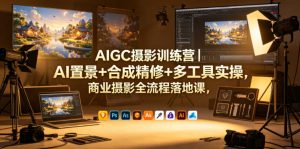 AIGC摄影训练营 AI置景+合成精修+多工具实操 商业摄影全流程落地 - 汇创资源网-一个提供最全的虚拟资源网站|汇创资源网-一个提供最全的虚拟资源网站