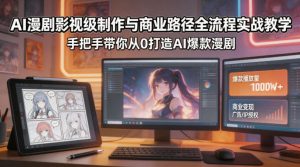 AI漫剧影视级制作与商业路径全流程实战教学 从0打造AI爆款漫剧-汇创资源网-一个提供最全的虚拟资源网站