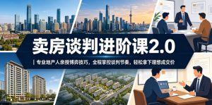 卖房谈判进阶课 专业地产人亲授博弈技巧 全程掌控谈判节奏-汇创资源网-一个提供最全的虚拟资源网站